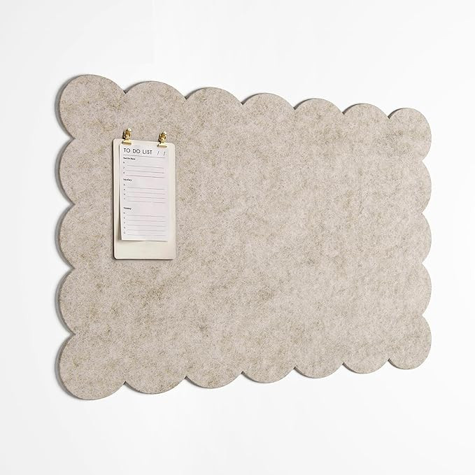 Orelle Scalloped Felt Bulletin Board | 23 x 15” | Foldable Peel and Stick Felt Board for Wall |... | Amazon (US)