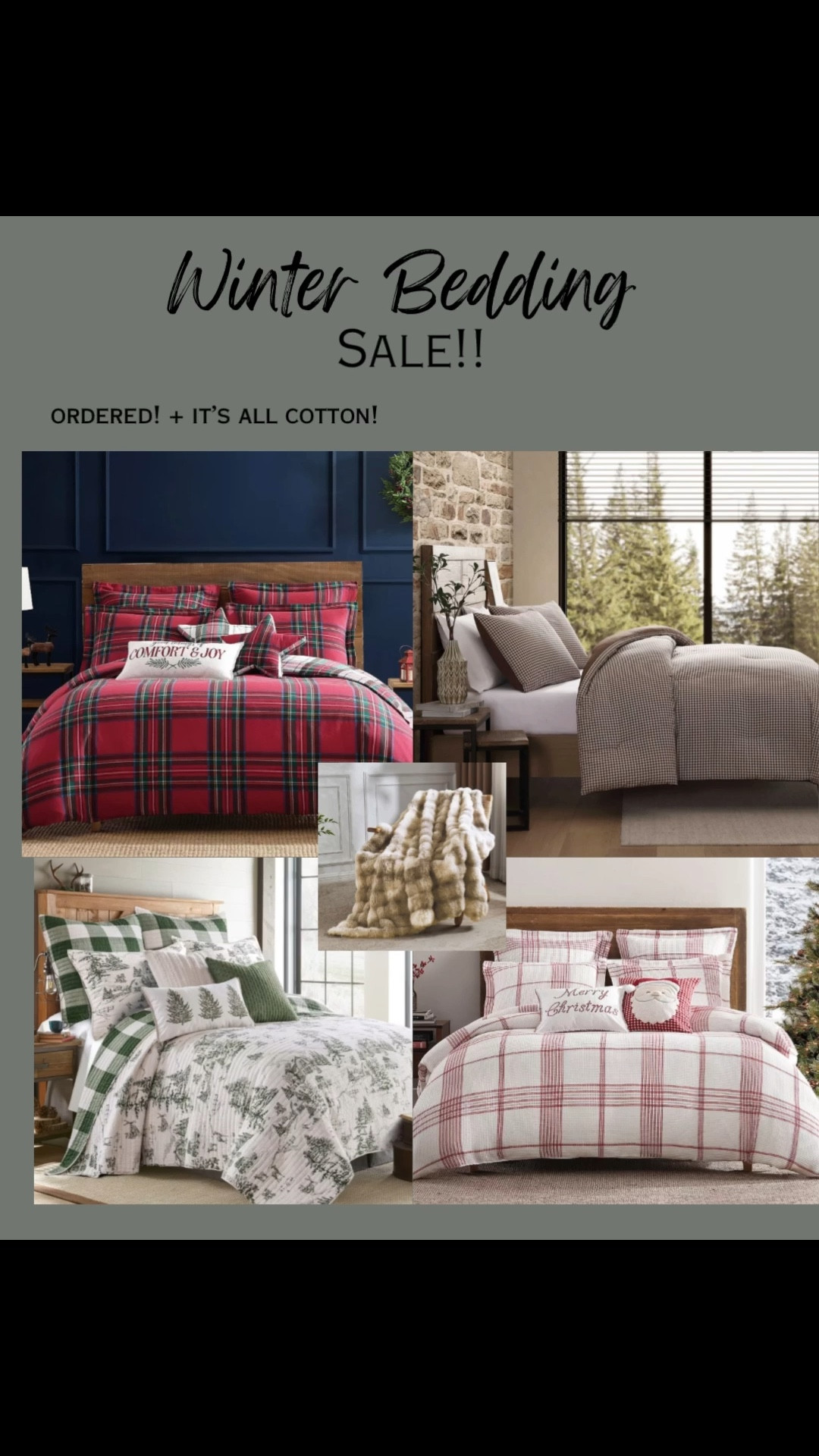 Shop by clicking the thumbnails! I cannot wait to show off my winter bedroom this year! It’s gonna scream holiday vibes 😆. Winter bedding, cotton bedding, bedding sale, holiday bedding, bedroom, bedroom inspo, bedroom decor, faux fur throw, master bedroom 

#LTKHome #LTKSaleAlert #LTKSeasonal