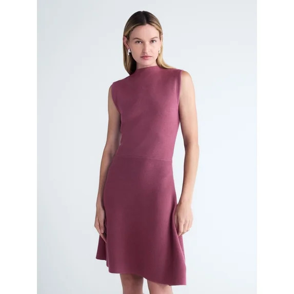 Scoop Women’s and Women's Plus Sleeveless Mock Neck Mini Dress, Sizes XS-4X | Walmart (US)