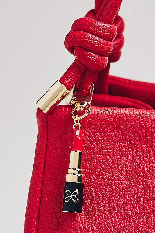 Lipstick-Shaped Metal Bag Charm | Anthropologie (US)