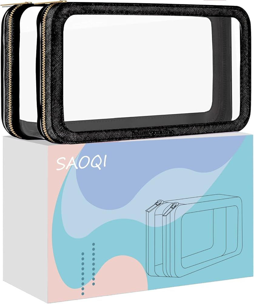 Clear Makeup Bags, Waterproof Cosmetic Bags for Woman Travel Toiletry Bag Clear Makeup Organizer Bag | Amazon (US)