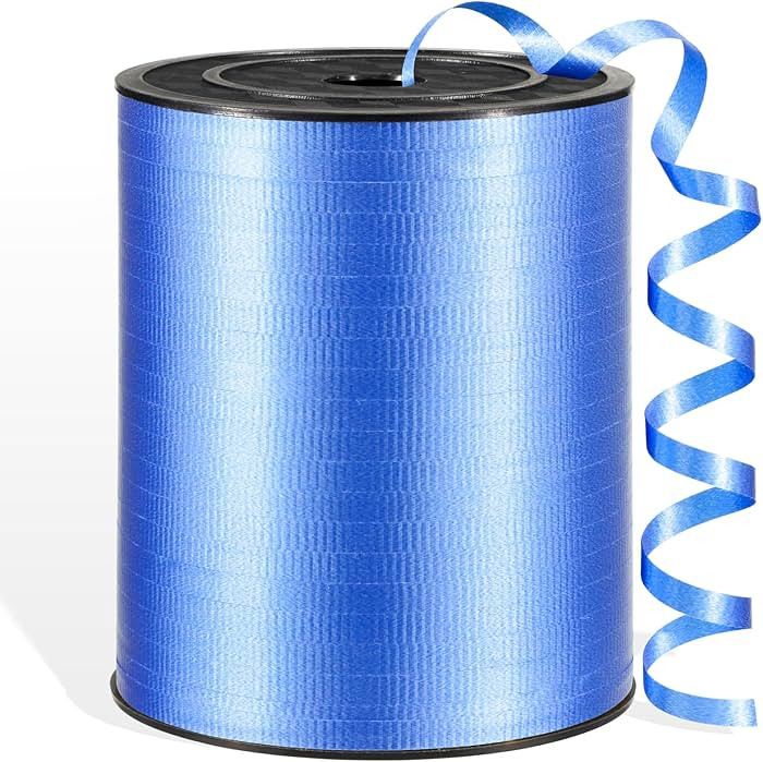 600 Yards Blue Crimped Texture Ribbon for Gift Wrapping, 1/5 Inch Blue Balloon String, Balloon Ri... | Amazon (US)