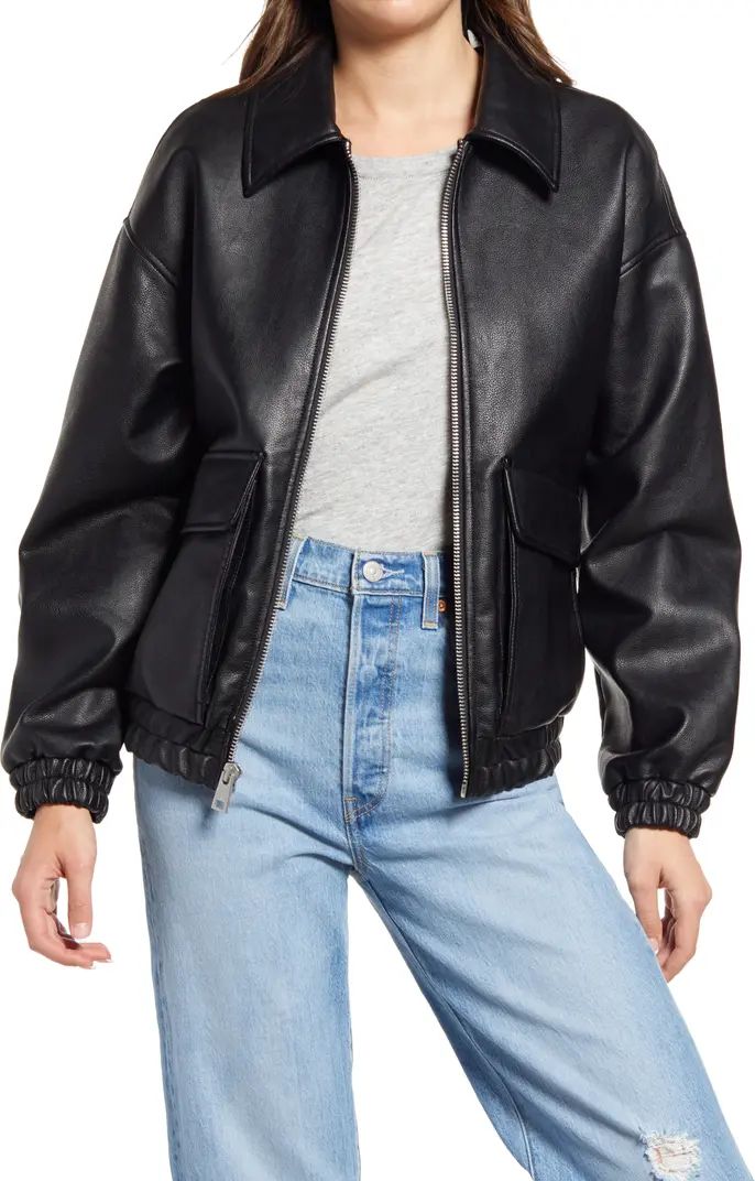 Levis® Women's Faux Leather Dad Bomber Jacket | Nordstrom