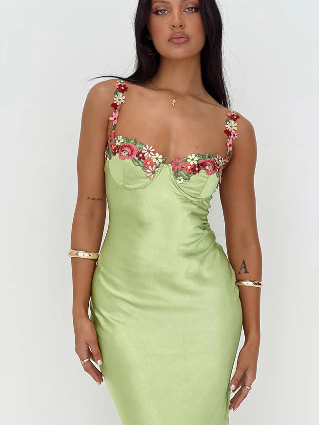 Kenzie Maxi Dress Green | Princess Polly AU