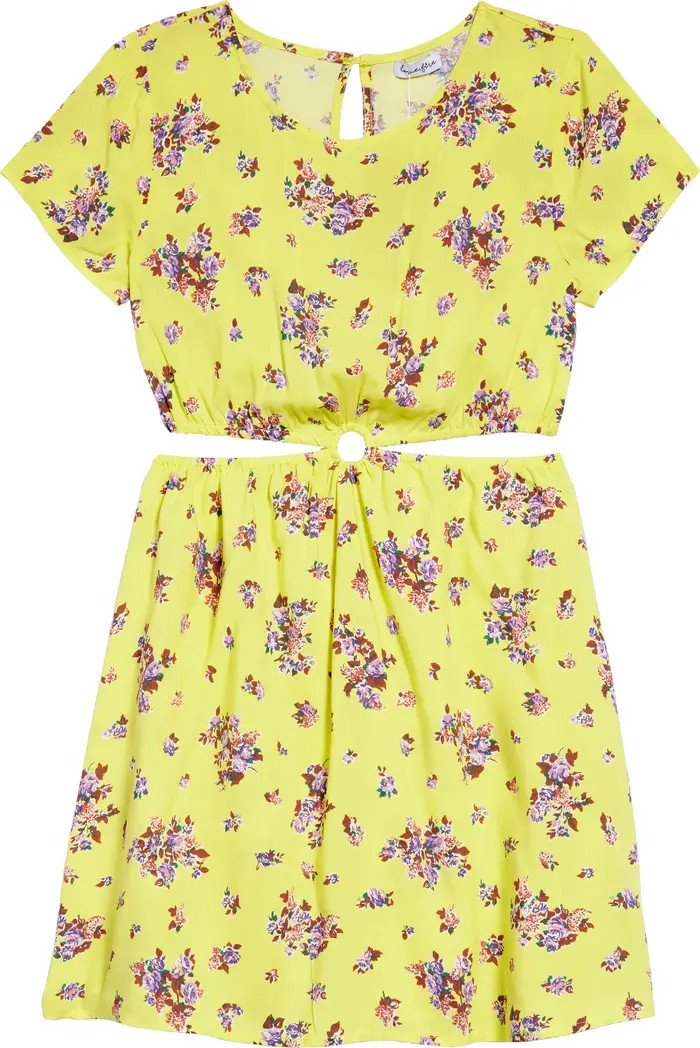 Love, Fire Kids' Floral Cutout Dress | Nordstrom | Nordstrom