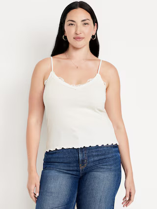Lace-Trim Cami Tank Top | Old Navy (US)