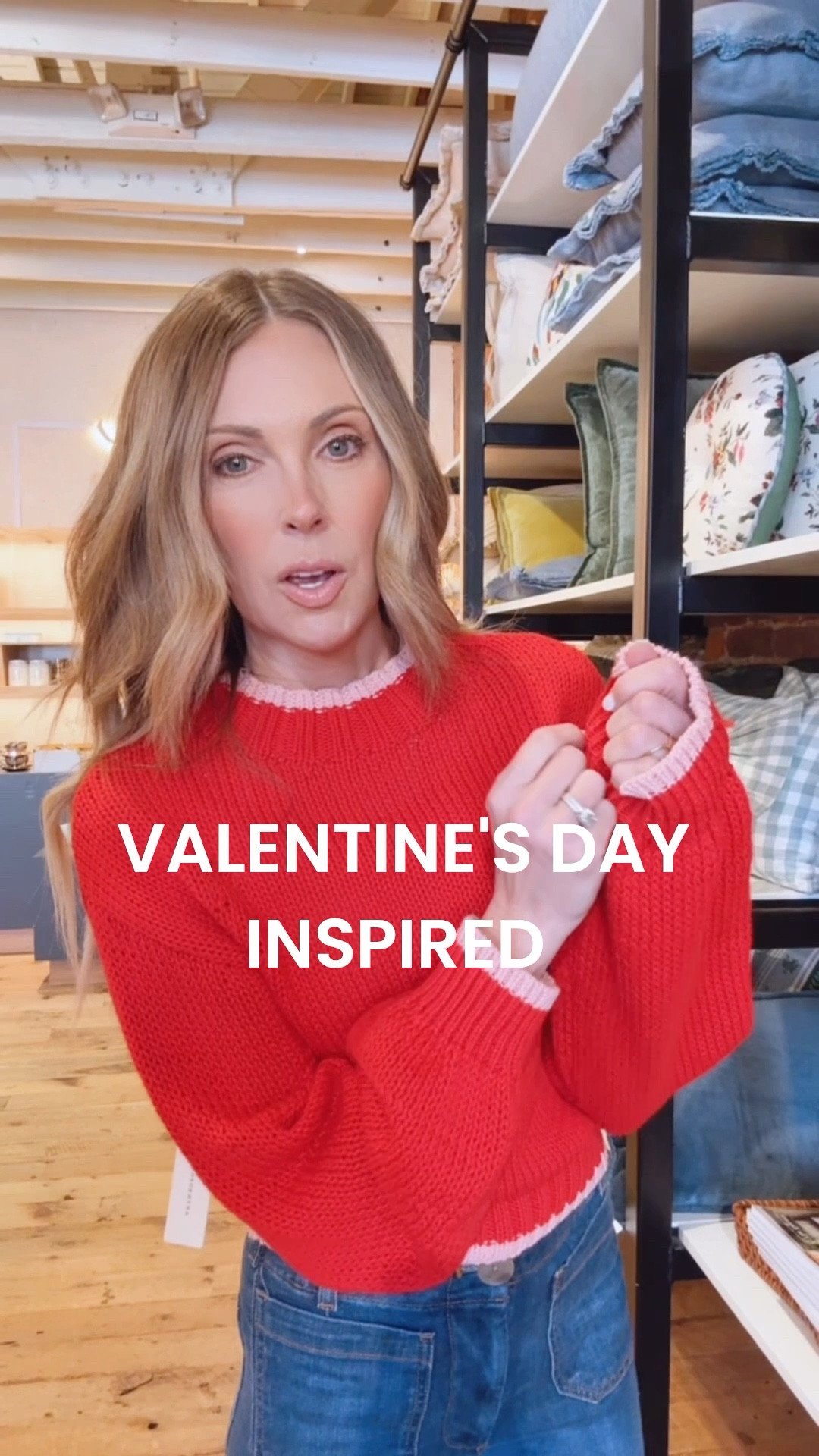 I love leaning into the season without feeling themed. This red and pink sweater feels perfectly Valentine-inspired without the hearts or the fuss. 

@anthropologie #anthropartner 

#LTKSeasonal #LTKootd #LTKgrwm