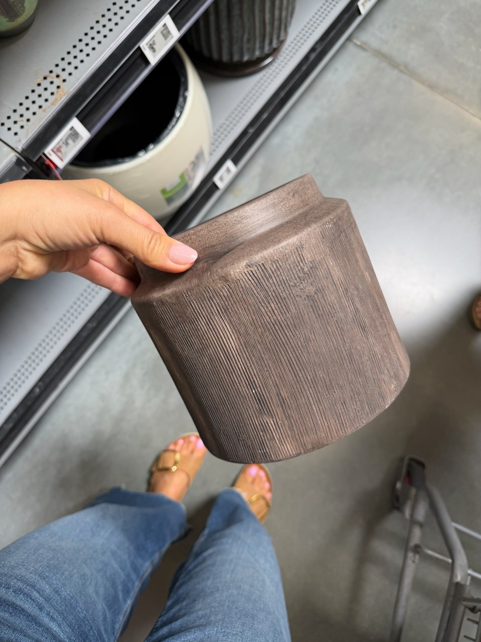 I’m linking this textured ceramic planter because it looks like a high-end boutique find for a fraction of the price.

The rich brown finish and subtle ribbed texture add warmth and depth to shelves, countertops, and console tables. It’s beautiful styled with a small plant or on its own as decor.

A simple piece that brings an elevated, collected feel to any space.
@Walmart

#LTKU #LTKSaleAlert #LTKHome