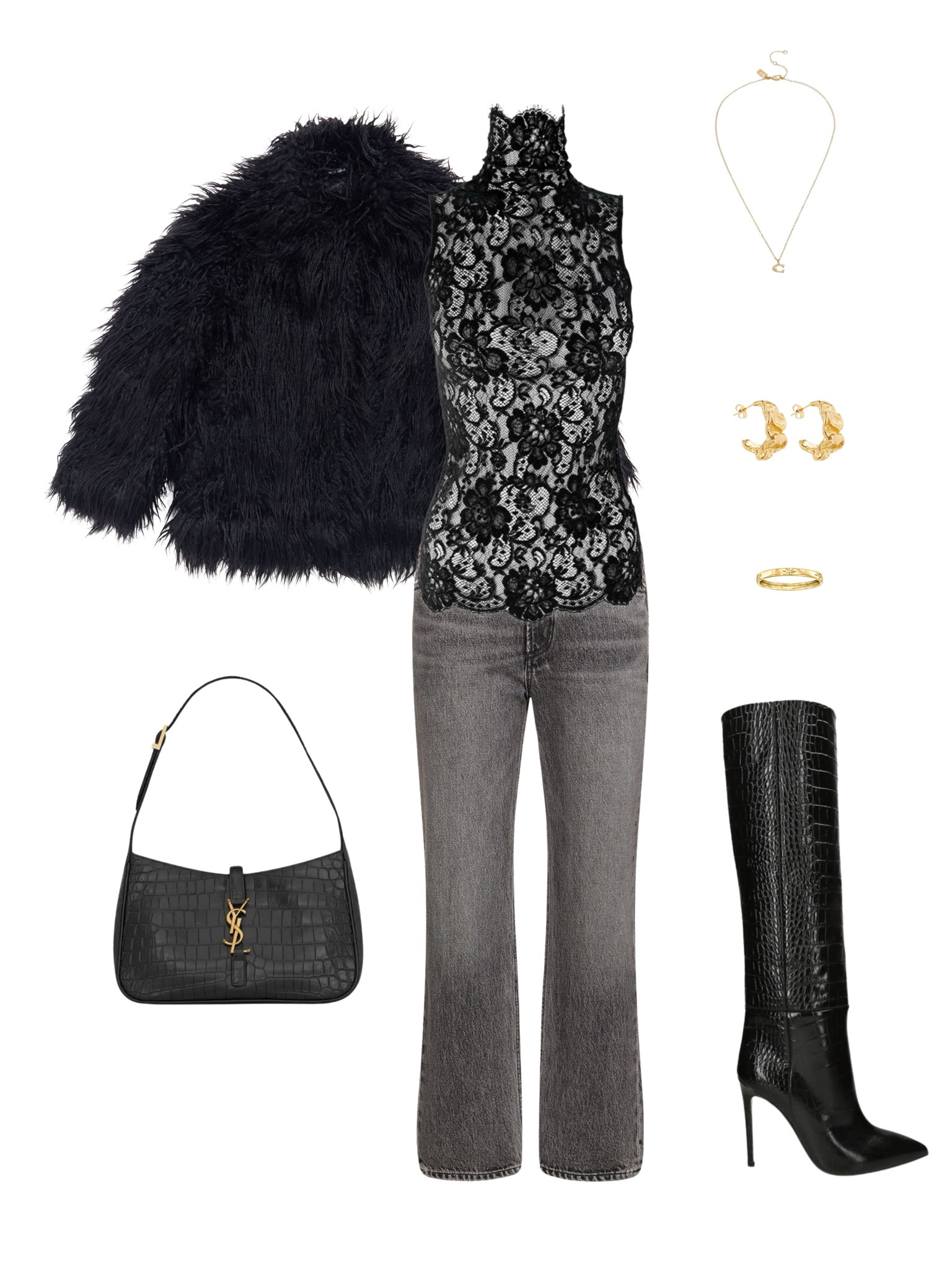 Winter outfit idea. Black fur coat outfit idea, how to dress cute in winter 

#LTKStyleTip #LTKU #LTKSeasonal