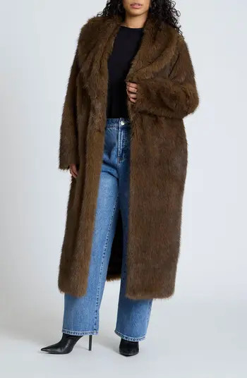 ELOQUII Faux Fur Coat | Nordstrom | Nordstrom
