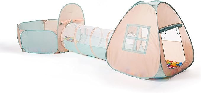 UTEX 3 in 1 Pop Up Play Tent with Tunnel, Ball Pit for Kids, Boys, Girls, Babies and Toddlers, In... | Amazon (US)