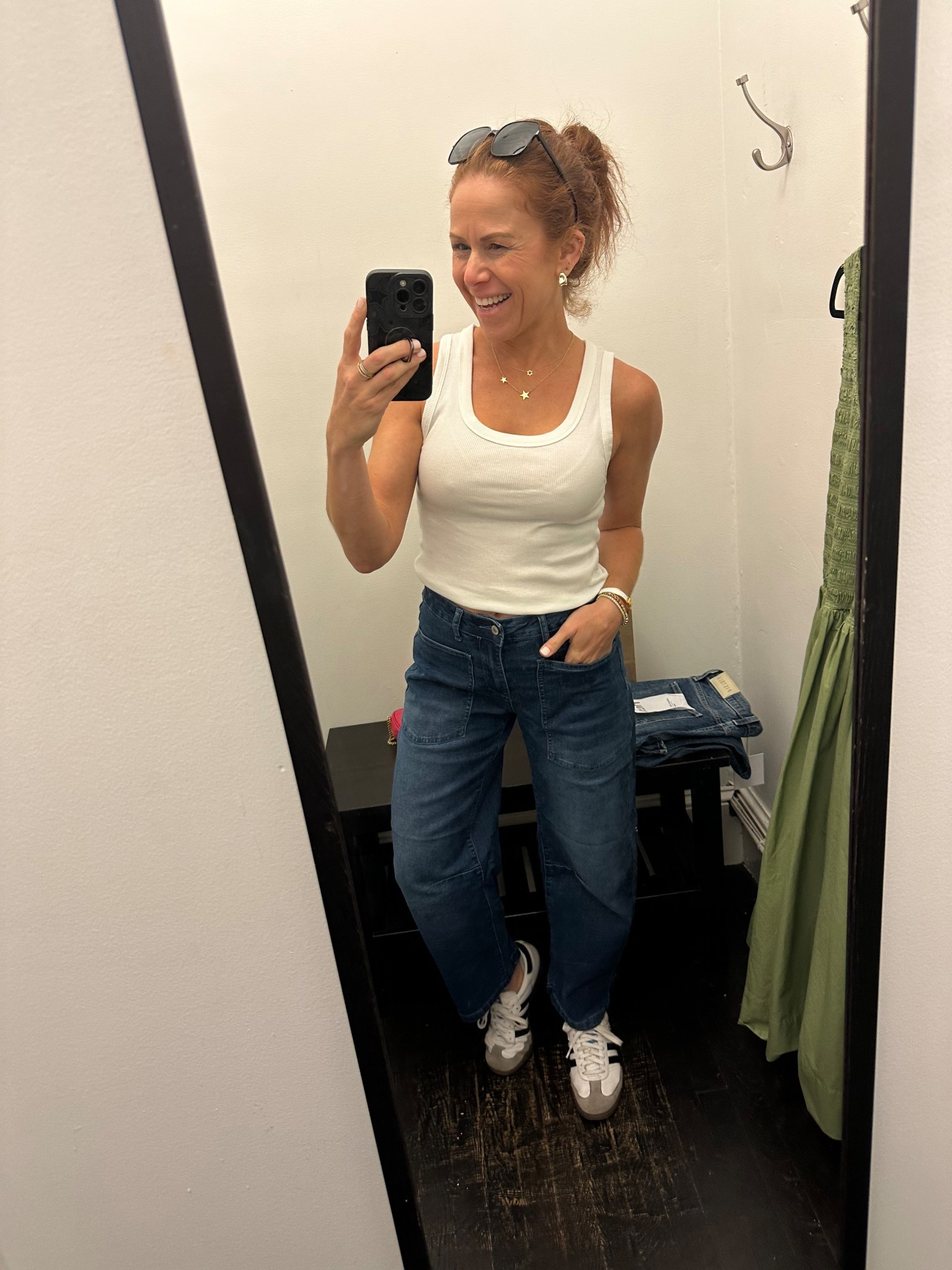Finally found a pair of barrel jeans I love - stretchy too, and Amazon! I’m 5’3  

#LTKOver40 #LTKFindsUnder50