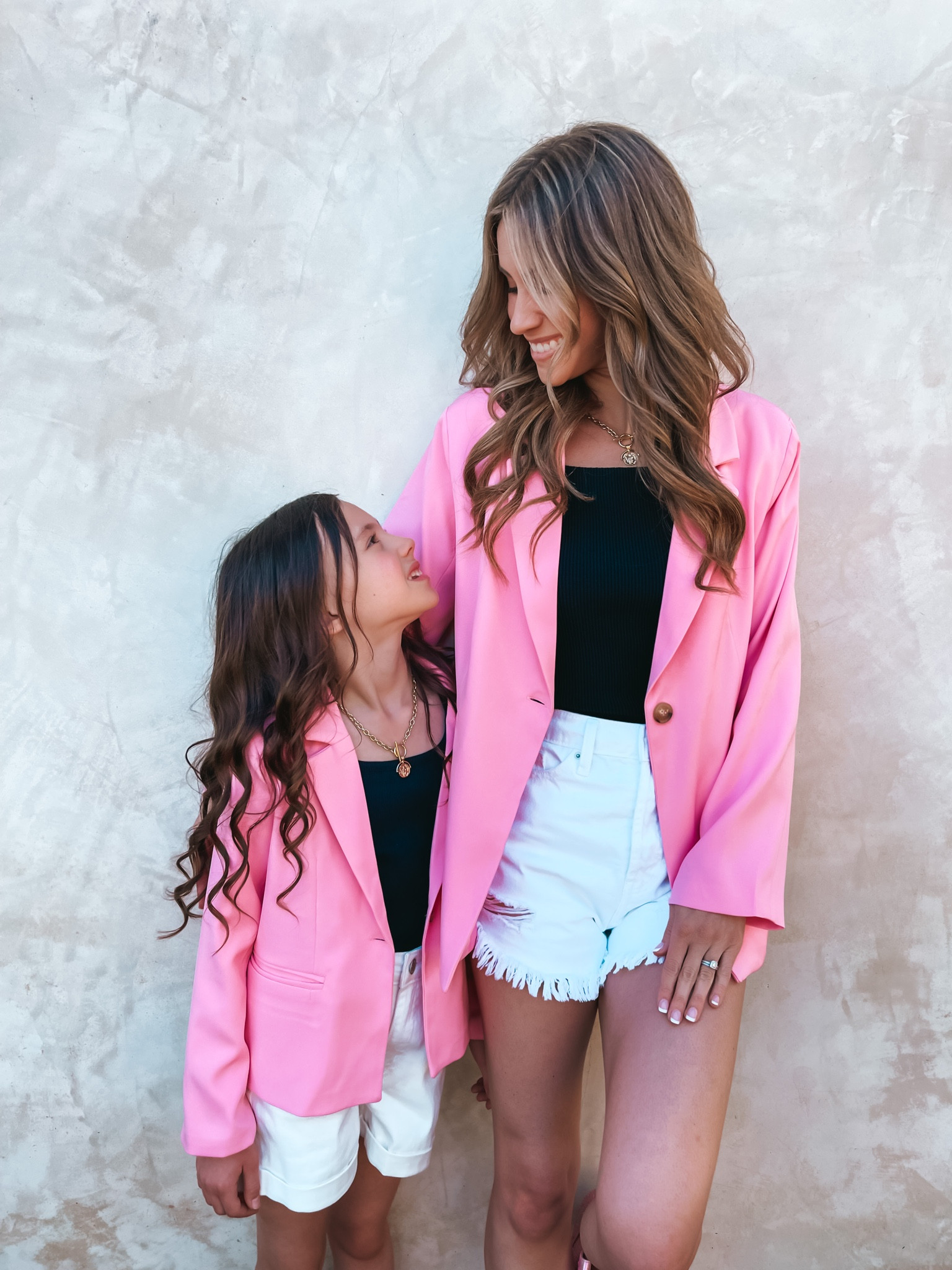 Mommy and me pink blazers and boots.

www.livingbarelyblonde.com

#pinkblazer #blacktank #whiteshorts #pinkboots #mommyandme #girlsblazer #womansblazer #sarahli #kristahort #cmcovi #treasures #barelyblonde #jenniferxerin

#LTKunder50 #LTKkids #LTKfamily