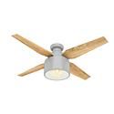 Hunter 52"" Cranbrook Low Profile Ceiling Fan with Light and Handheld Remote - Dove Gray | HSN