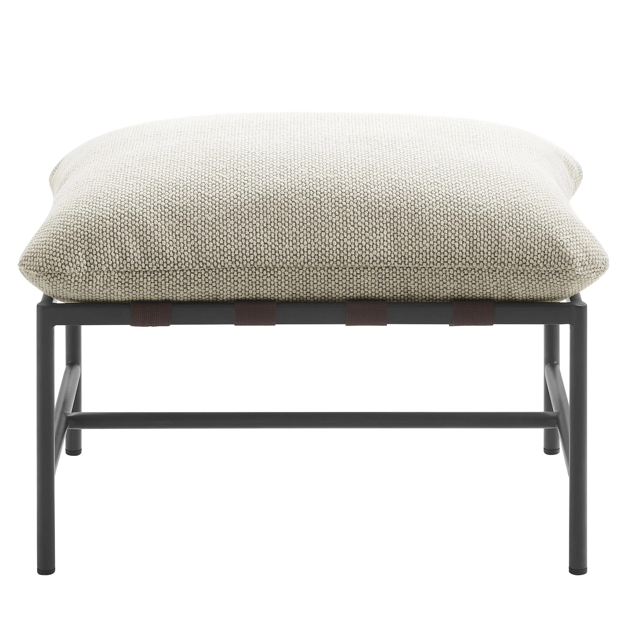 Raya Outdoor Patio Boucle Ottoman | Wayfair North America