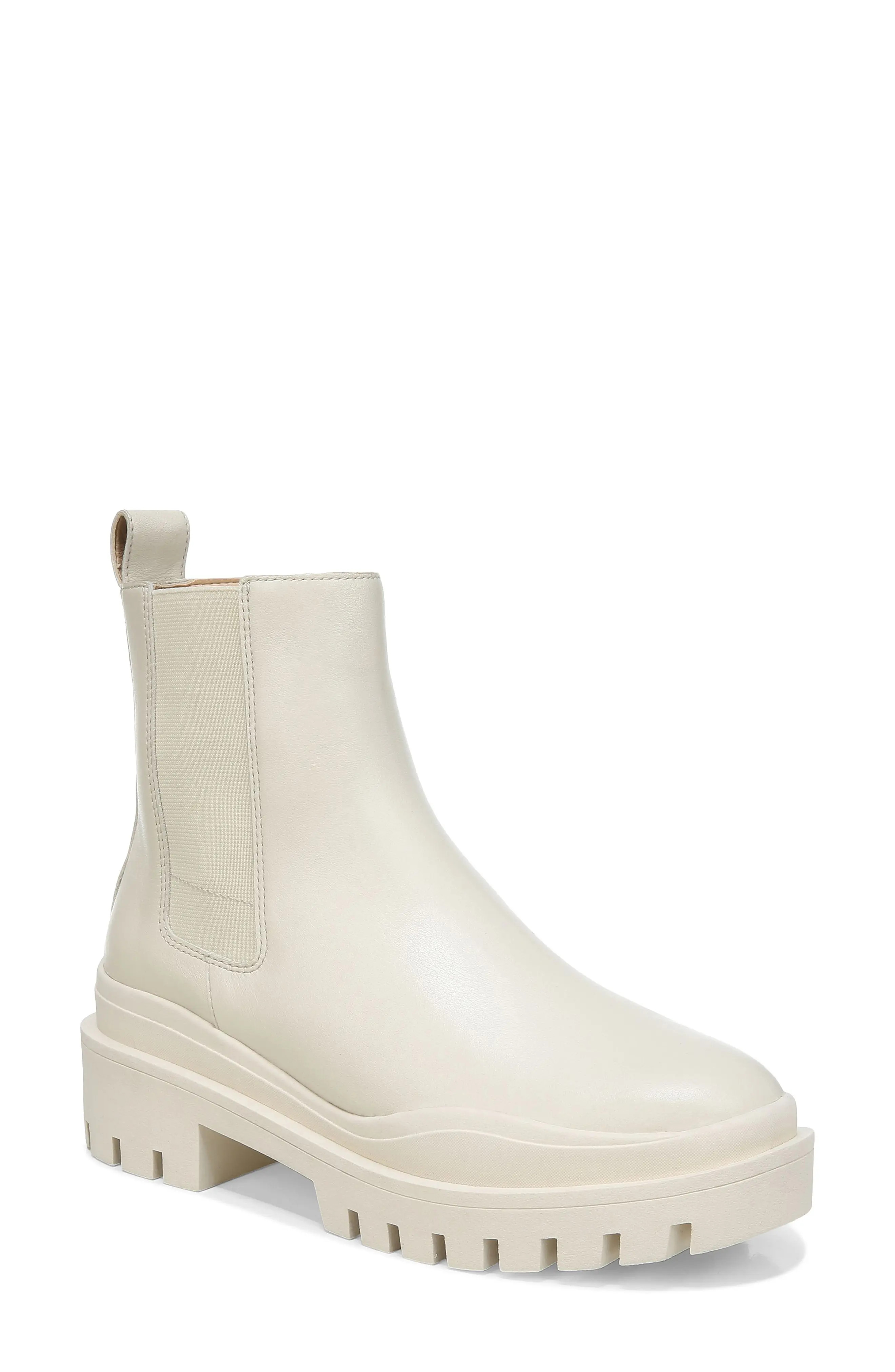 Vionic Karsen Lug Sole Waterproof Chelsea Boot in Cream at Nordstrom, Size 5 | Nordstrom