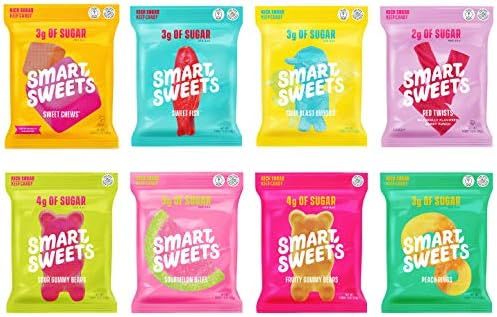 Smart Sweets 8 Flavors Variety Pack, Candy with Low-Sugar (3g) & Low Calorie (80), All Flavors, P... | Amazon (US)