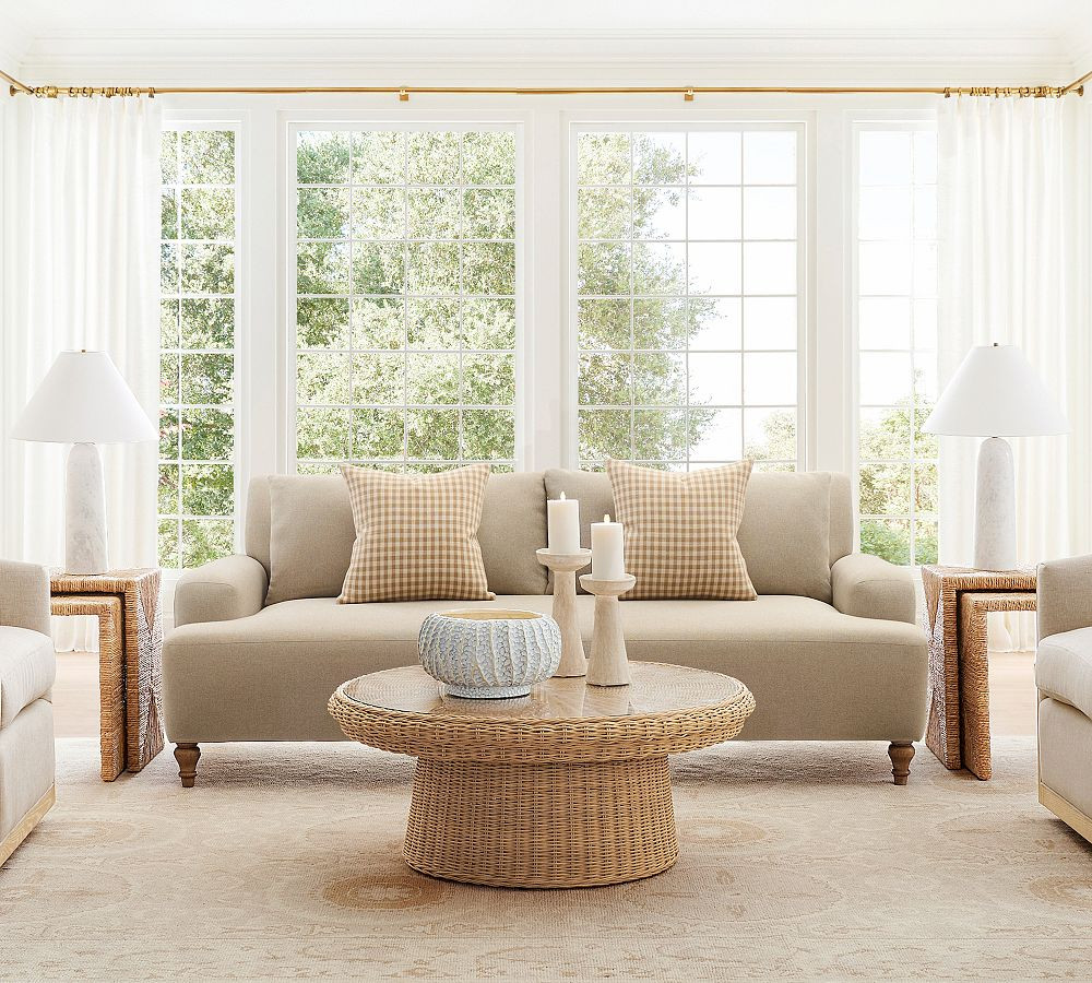 Heritage Round Woven Coffee Table (40") | Pottery Barn (US)