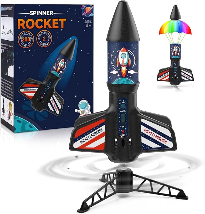 Rocket Launcher for Kids - Self-Launching 200 ft Motorized Outdoor Electric Play Toy, High Flying... | Amazon (US)