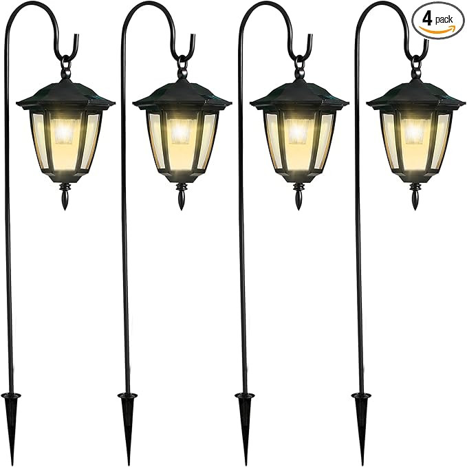 Dynaming 4 Pack Solar Hanging Lights Outdoor, Solar Powered Garden Decorative Lanterns with 4 x 3... | Amazon (US)