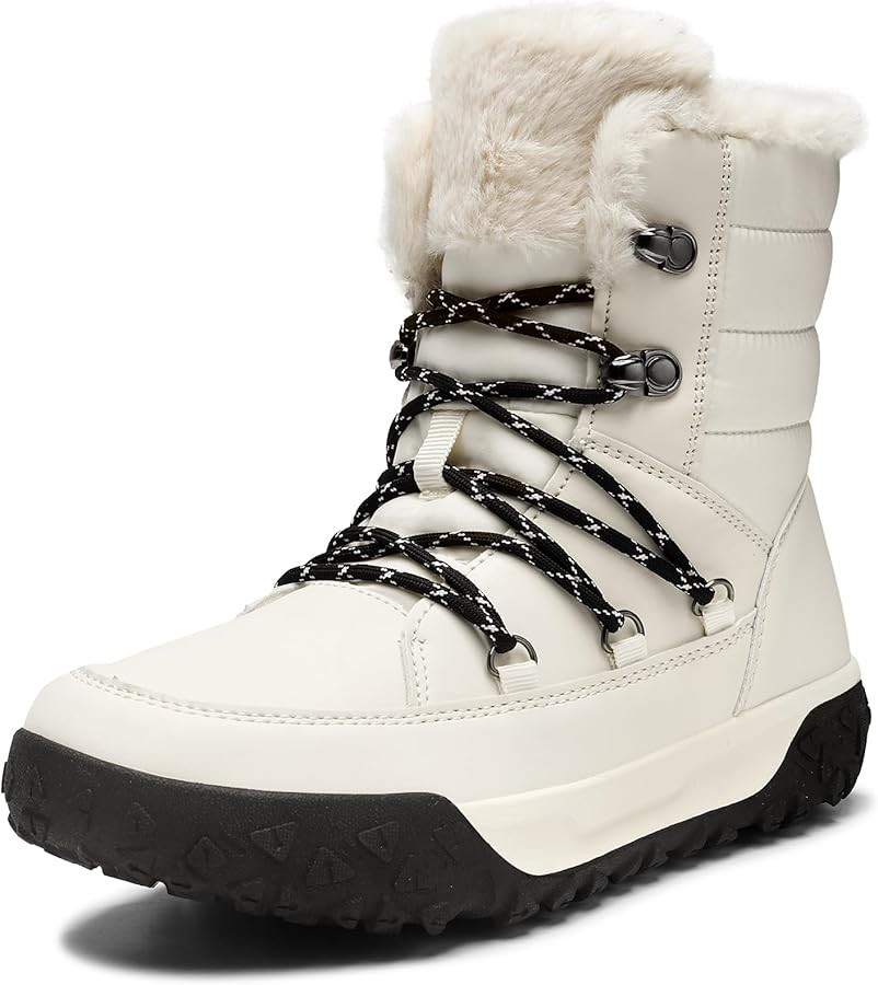 STQ Womens Winter Boots Warm Lightweight Cozy Ankle Boots with Laces for Outdoor | Amazon (CA)