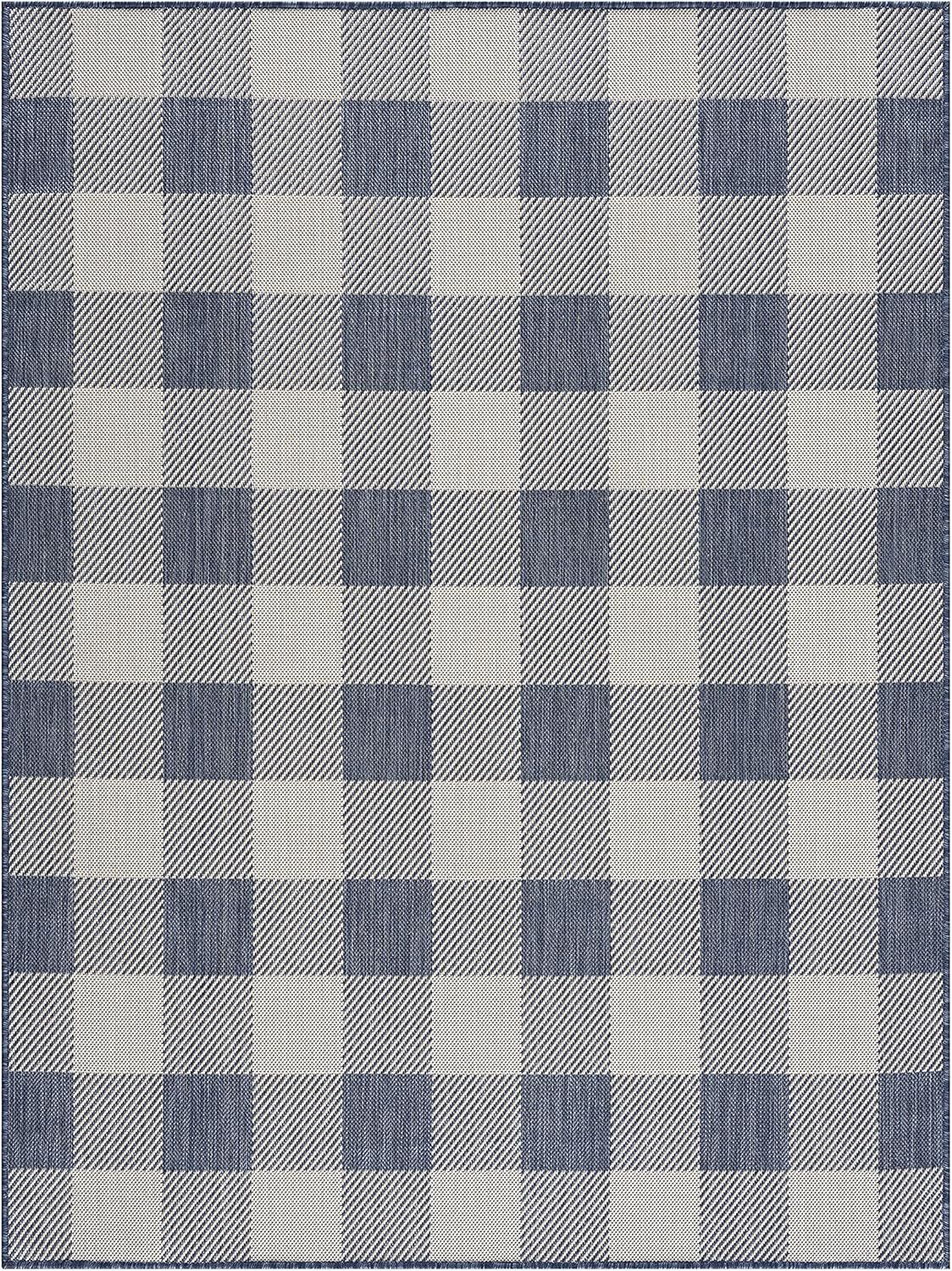 CAMILSON Buffalo Plaid Outdoor Rug – Check Area Rugs for Indoor and Outdoor Patios, Checkered Patter | Amazon (US)
