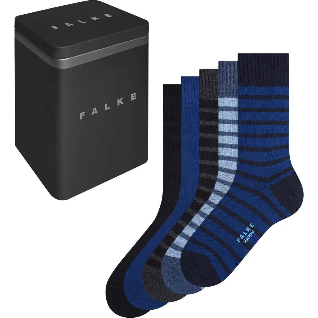 Falke Happy Assorted 5-Pack Crew Socks With Gift Box in Multi Color at Nordstrom, Size X-Small/small | Nordstrom