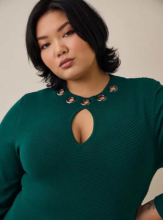 At The Knee Sweater Gromet Dress | Torrid (US & Canada)