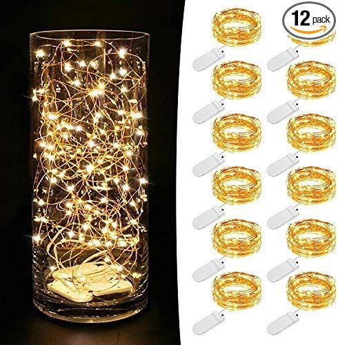 MUMUXI LED Fairy Lights Battery Operated String Lights [12 Pack] 7.2ft 20 Battery Powered LED Min... | Amazon (US)