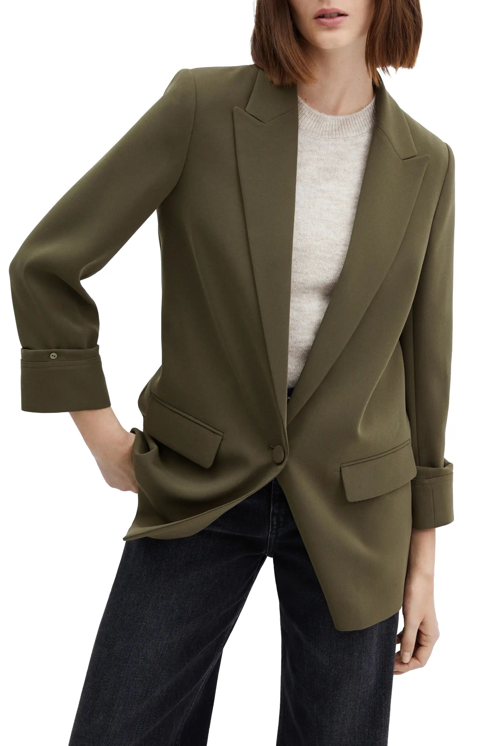 Gathered Sleeve Blazer | Nordstrom