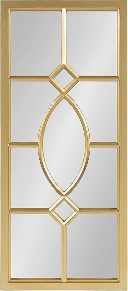 Kate and Laurel Cassat Classic Glam Window Wall Accent Mirror, Gold | Amazon (US)