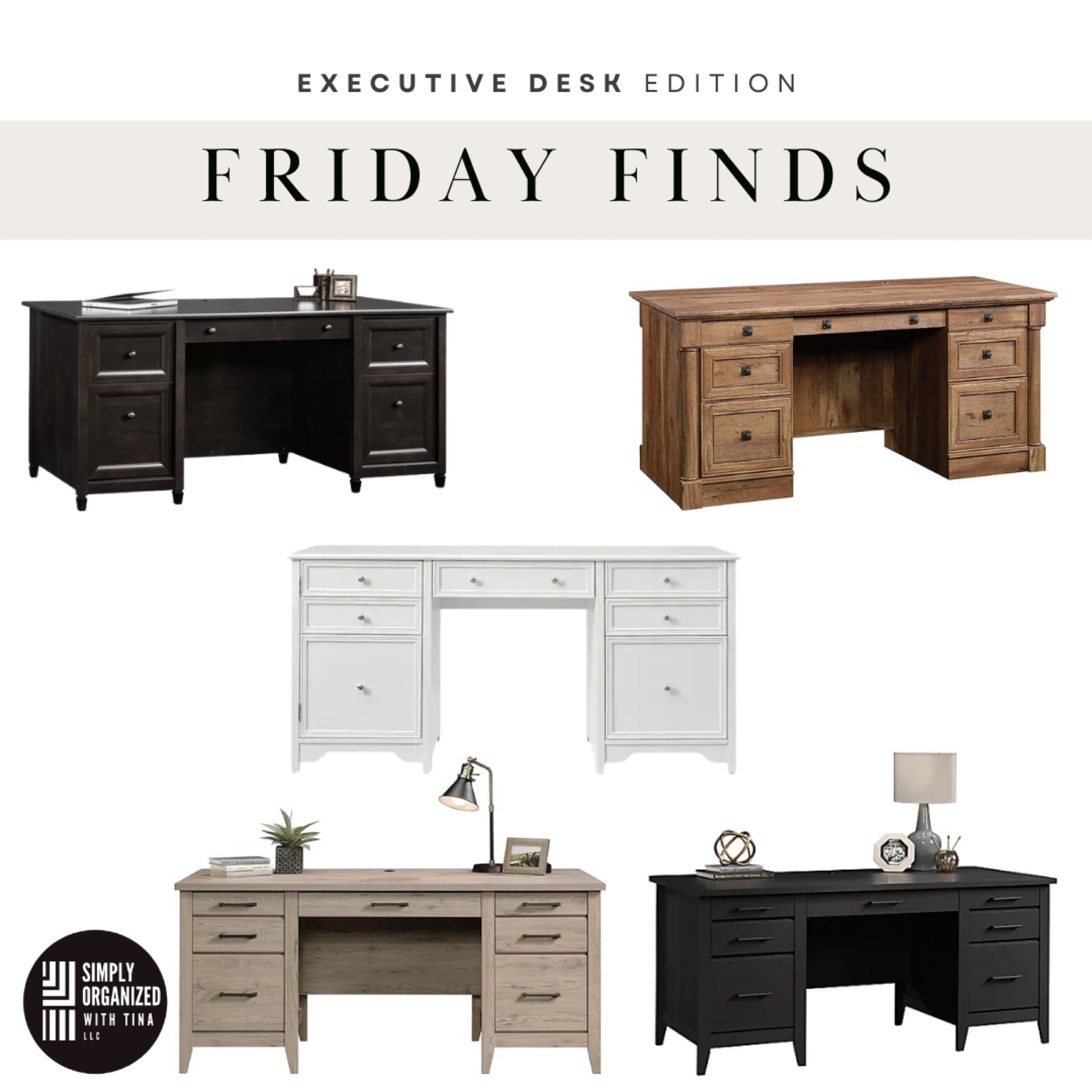 Let's simplify our home office space! With the increase of remote work, creating an organized home office has become even more important. An executive desk allows any space in your home to become an office, while creating a place for everything you might need to work efficiently while staying organized. 

We love executive desks because they:
▪️ have deep drawers to store files
▪️ increase storage 
▪️ include drawer storage on both sides 
▪️ have extra storage for office supplies
▪️ create structure and storage


#LTKhome #LTKfamily