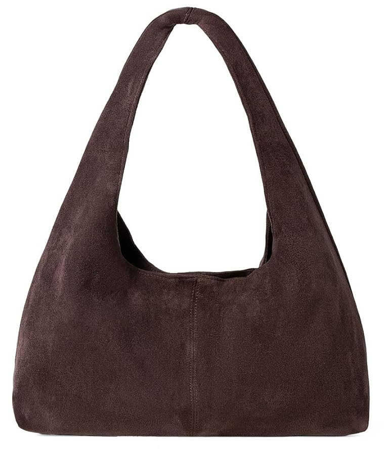 Women's Suede Tote Bag Retro Crescent Shoulder Bag Trendy 2025 Suede Handbag Underarm Purse Work ... | Amazon (US)