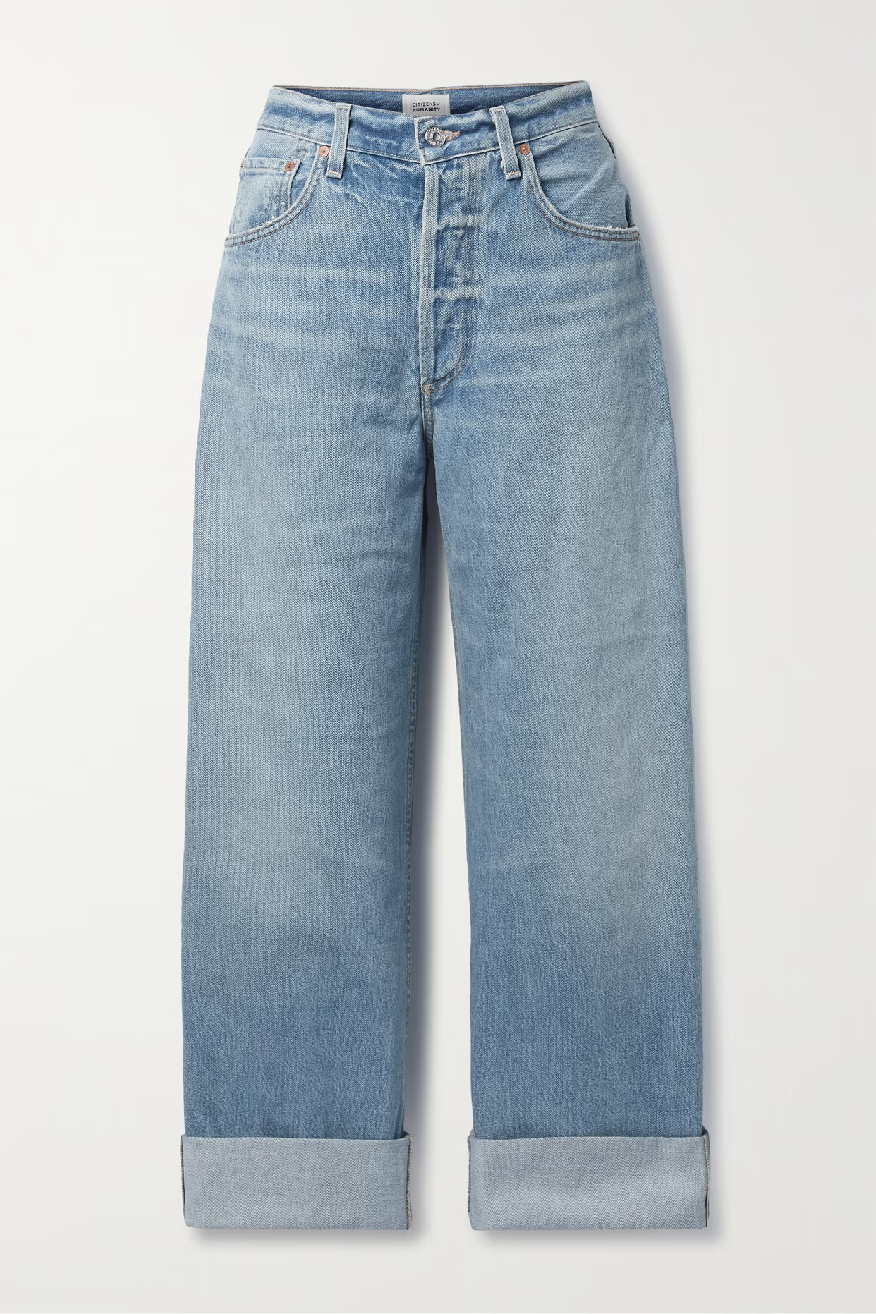 Citizens of Humanity - Ayla Baggy High-rise Wide-leg Organic Jeans - Light blue | NET-A-PORTER (UK & EU)