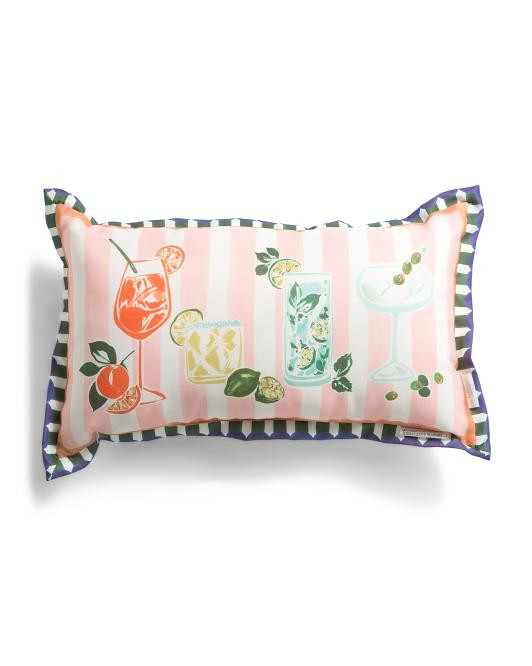 14x24 Painted Cocktail Outdoor Pillow | TJ Maxx
