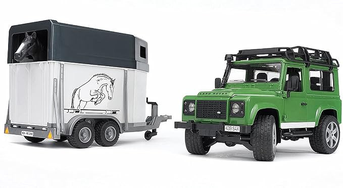 Land Rover Station Wagon w Horse Trailer & Horse | Amazon (US)