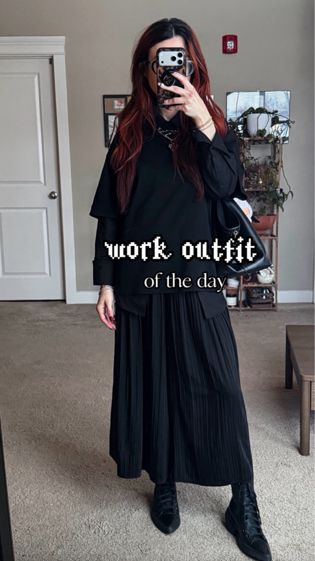 trying to style the pointed toe converse!!! they’re so fun and witchy!!
pointy converse - 6.5 (half size down)
petal & pup button up - XS
interlock cotton tee - XS

all black style, all black office outfit, work style, aritzia style, aritzia outfits, corporate goth, alternative style, corporate style, all black outfit inspo, winter work outfit

#LTKootd #LTKWorkwear #LTKSeasonal