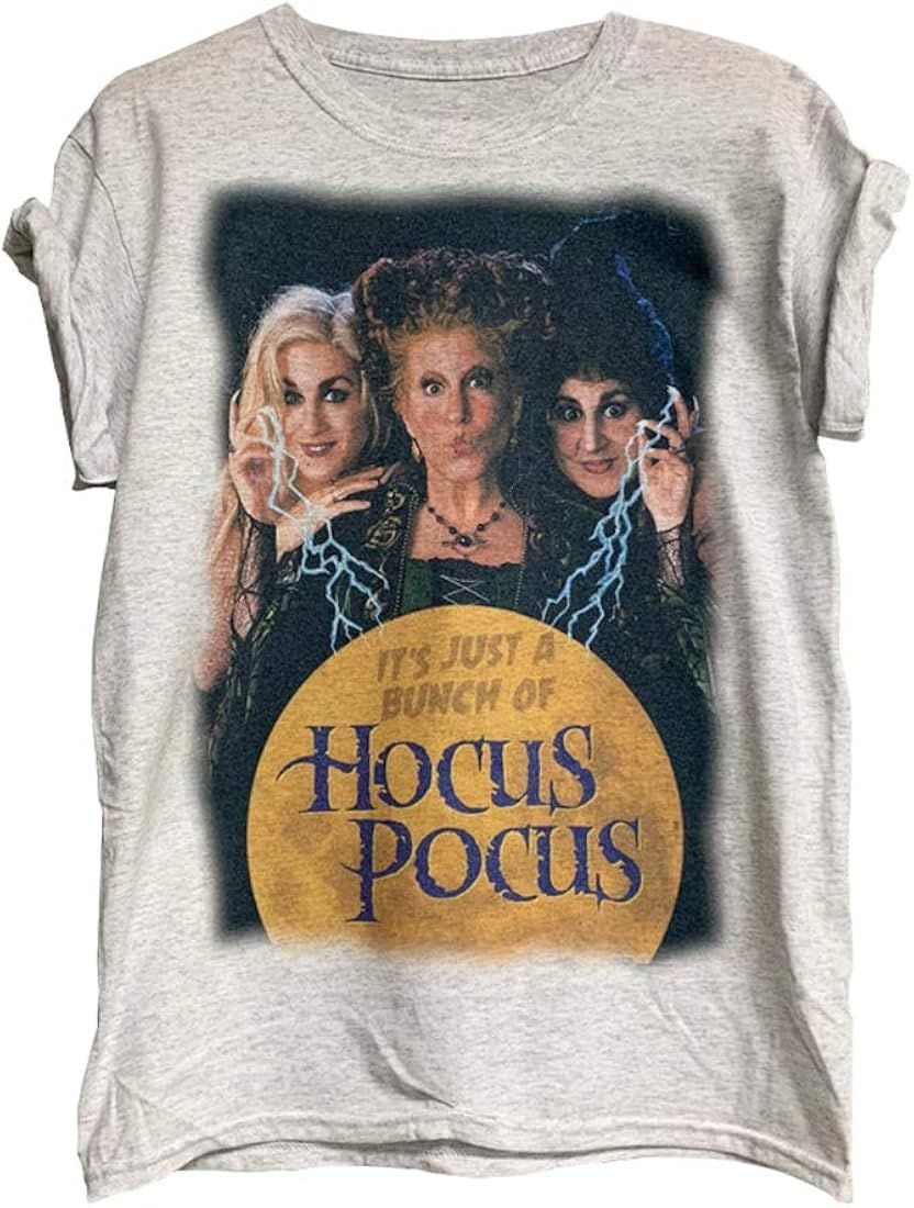 Womens Hocus Pocus Sanderson Sisters T-Shirt Funny Halloween Witchs Costumes Classic Movie Tee To... | Amazon (US)