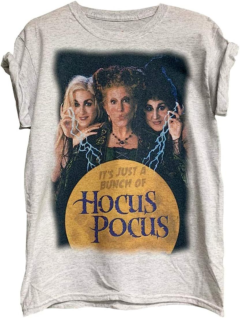 Womens Hocus Pocus Sanderson Sisters T-Shirt Funny Halloween Witchs Costumes Classic Movie Tee To... | Amazon (US)