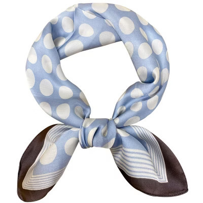 Wrapables Satin Neckerchief Square Scarf 26.5 x 26.5 Inches, Dots on Light Blue | Target