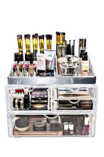 X-Large Makeup Storage Organizer - Silver - Set of 2 | Nordstrom Rack