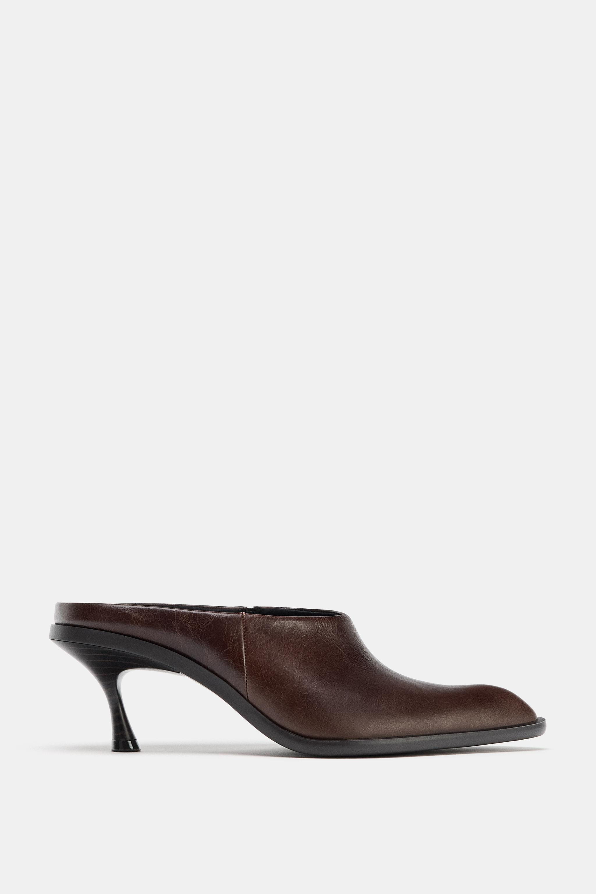 LEATHER TRIM CLOGS | Zara Canada