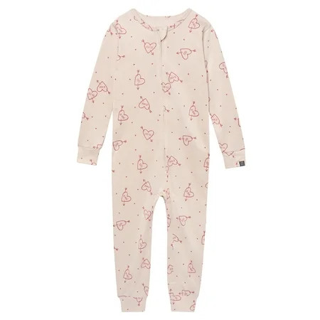 Modern Moments by Gerber Toddler Valentine´s Day One-Piece Pajama, Sizes 12M-5T | Walmart (US)
