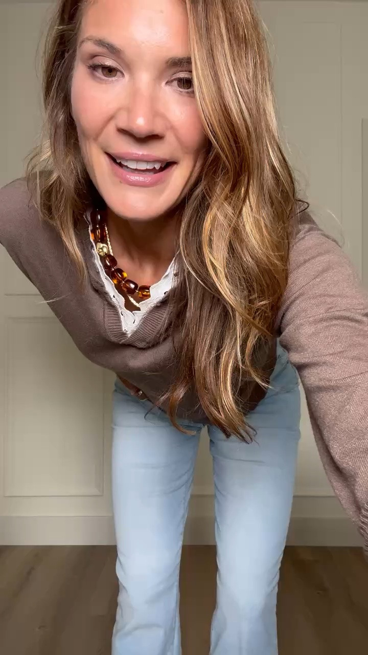This is one of those simple fall outfits that still has plenty of detail. I love the layered neckline with the chocolate brown top, light wash denim, and pointed toe boots for a classic weekday look.

Fall outfit ideas, Chocolate brown top, Layered top, Tall girl fashion, Tall friendly clothing, Light wash jeans, Long length jeans, Brown boots, Weekday outfit, Casual fall style, Jeans outfit, StangandCo

#LTKootd #LTKSeasonal #LTKTall