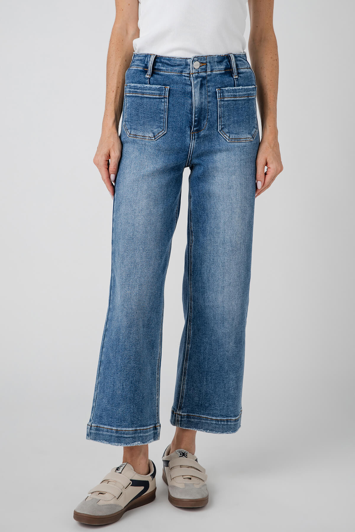 Risen Amelia Patch Pocket Cropped Trouser | Social Threads