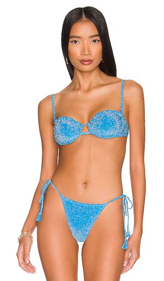 Emelie Bikini Top in Light Blue | Revolve Clothing (Global)