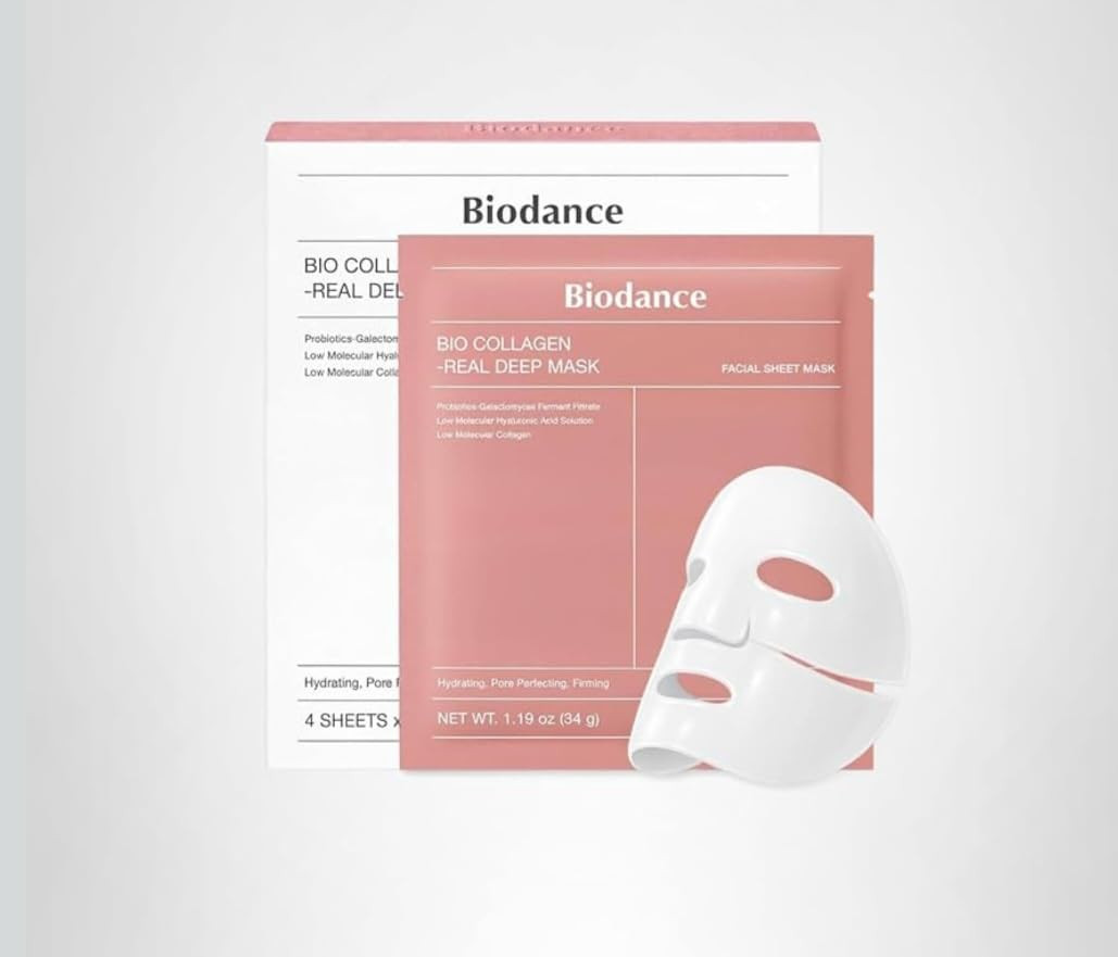 BIODANCE Bio-Collagen Real Deep Mask, Hydrating Overnight Hydrogel Mask, Pore Minimizing, Elastic... | Amazon (US)