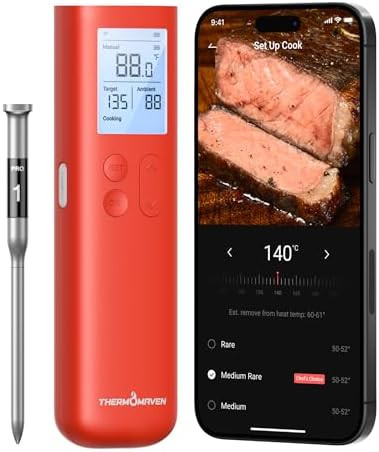 ThermoMaven Smart Bluetooth Wireless Meat Thermometer, 10X Enhanced Sub-1G Signal and Stability, ... | Amazon (US)