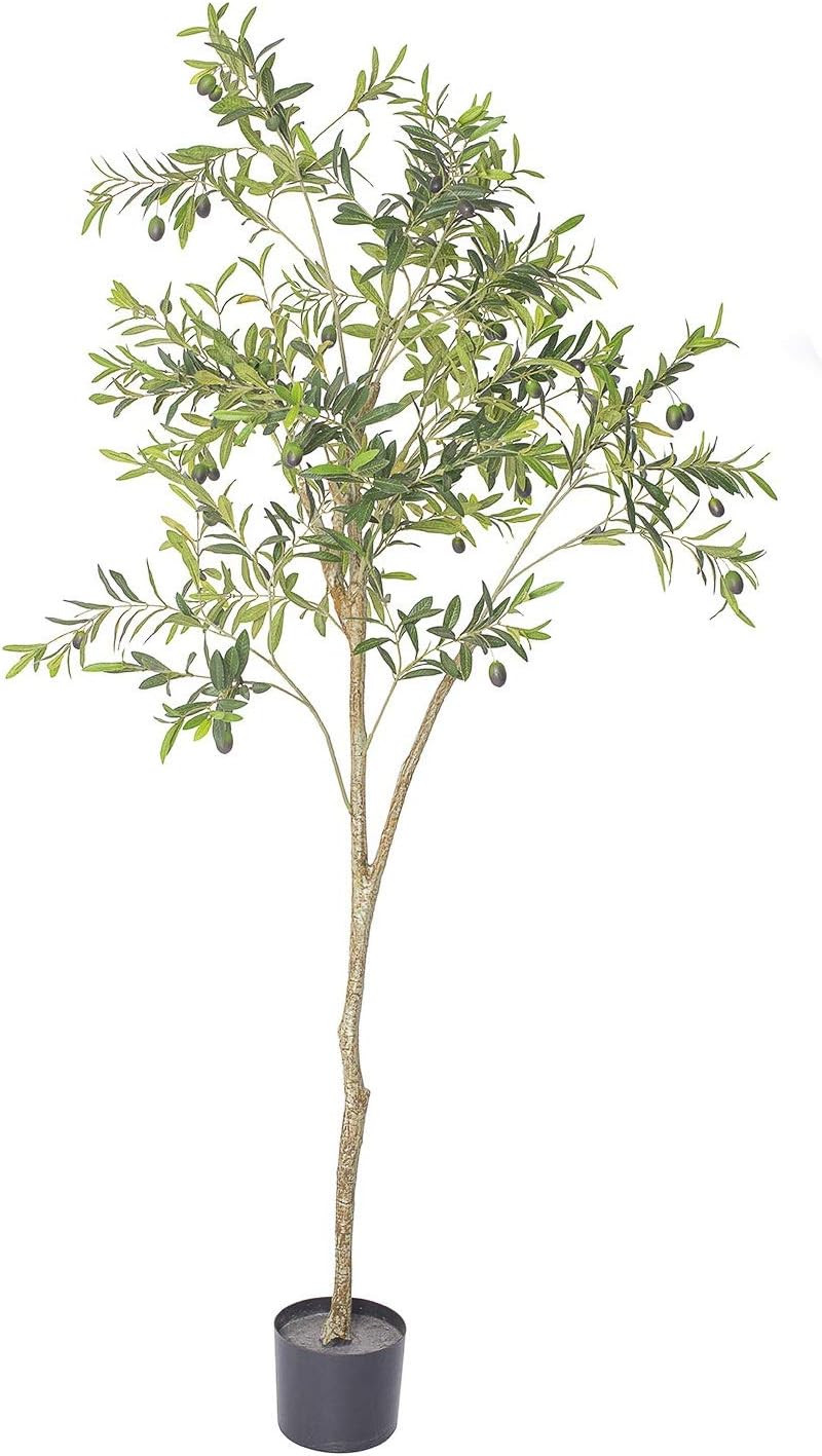 I.C.ELAINE 6 FT Faux Olive Tree Silk Potted Artificial Fake Plant for Home House Indoor Outdoor D... | Amazon (US)