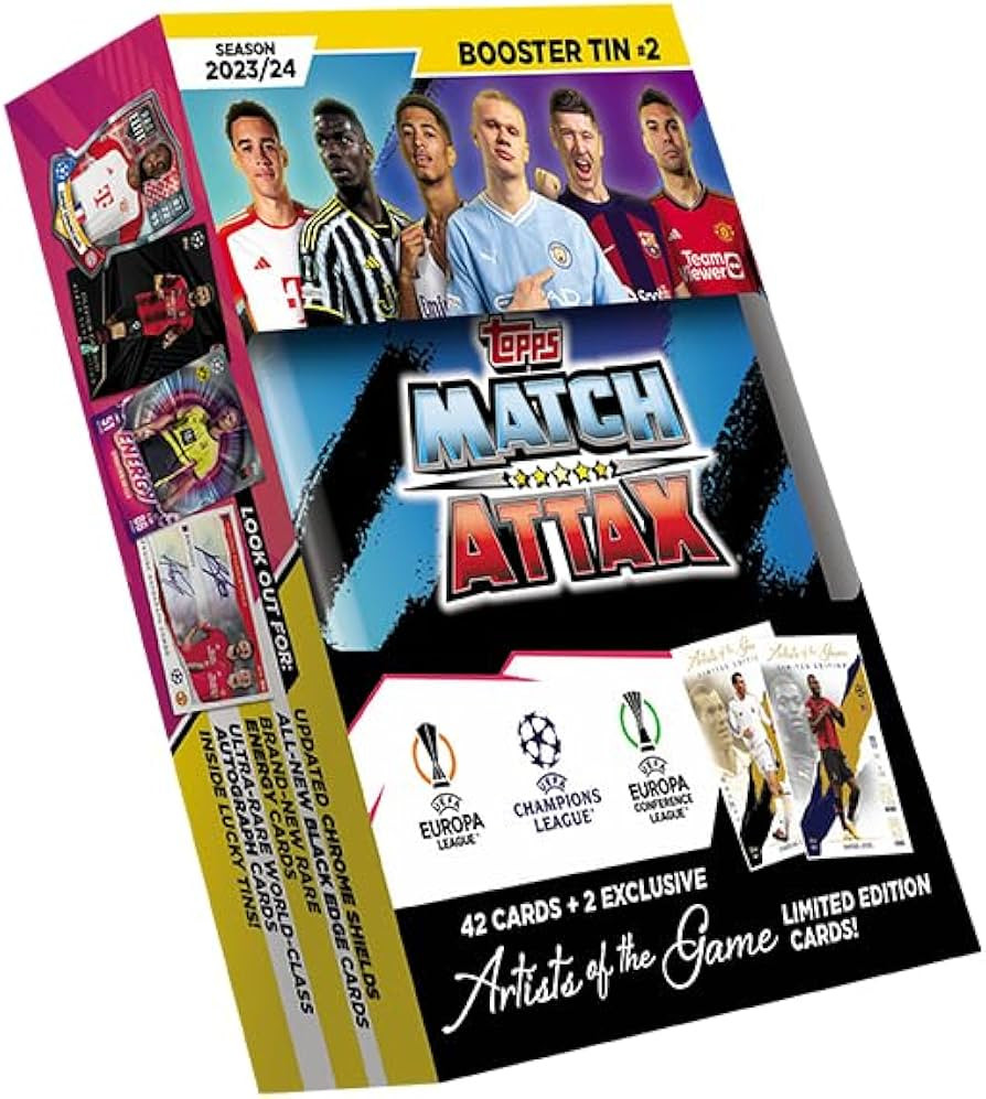 Topps Match Attax 23/24 - Booster Tin 2 - enthält 42 Match Attax Karten Plus 2 Exklusive Limitie... | Amazon (DE)